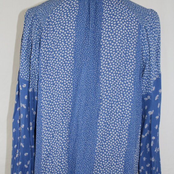 Fat Face multi-floral print V-neck blouson sleeve pullover peasant blouse top 10 - Picture 6 of 9